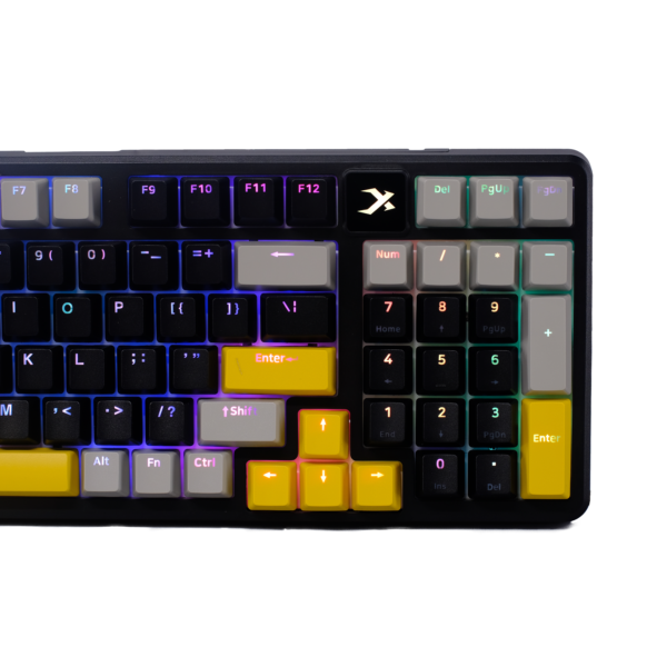 Bàn phím cơ gaming XIBERIA ICAFE CAO CẤP XS980 Sky Black xuyên LED (Hotswap/Optical axis/Led RGB/Waterproof ) - Hình ảnh 2
