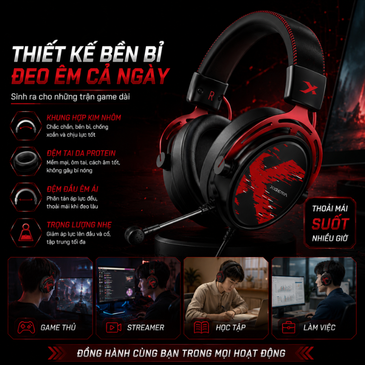 Tai nghe Gaming XIBERIA S19U PLUS Virtual 7.1 USB ENC - Hình ảnh 11